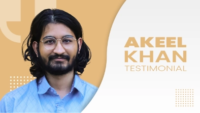 Akeel Khan Testimonial